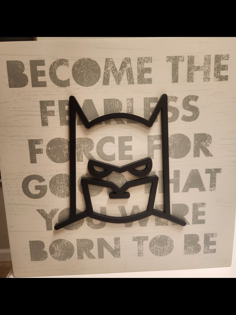 DC Black Batman Outline Wall Plaque